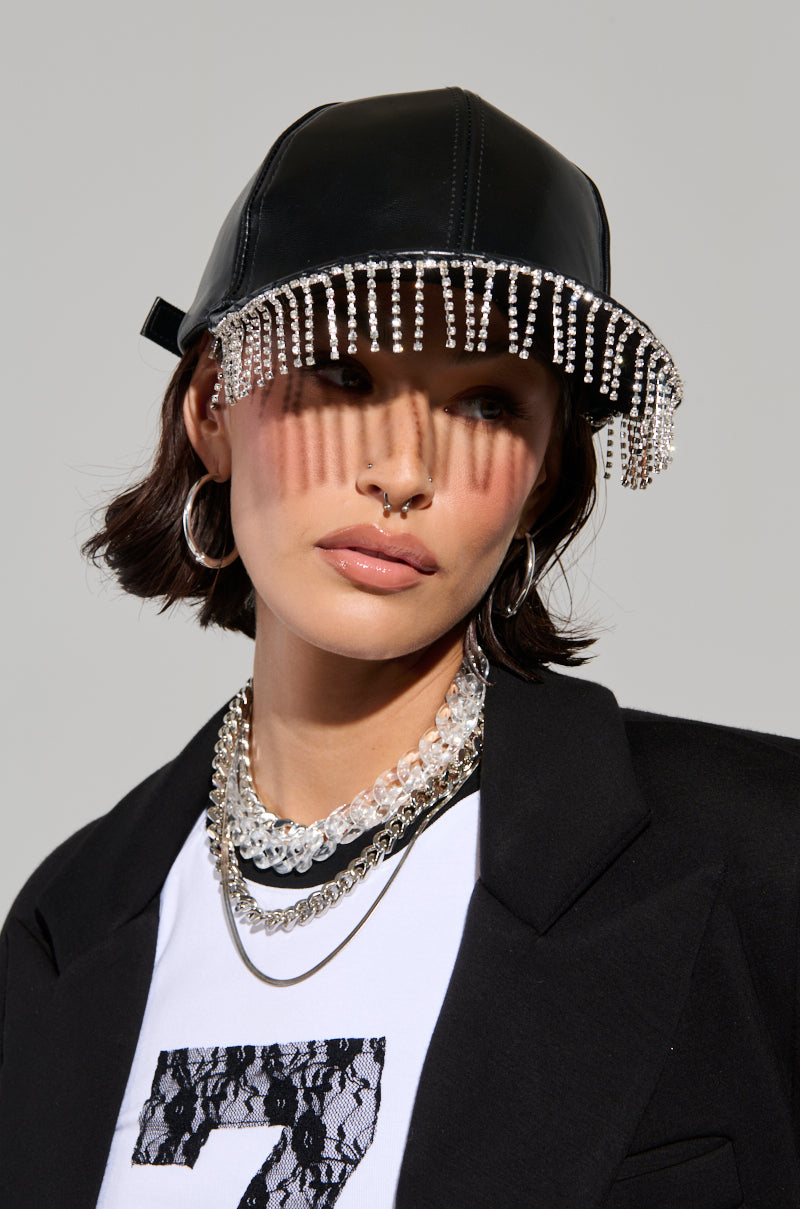 RAINING DIAMONDS FRINGE HAT